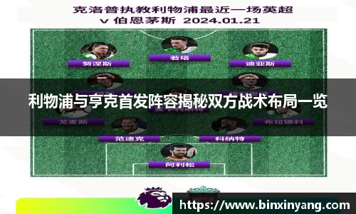 利物浦与亨克首发阵容揭秘双方战术布局一览